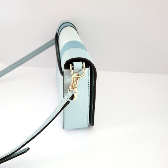 Kate Spade KK149 Lena Pieced Colorblock Small Flap Crossbody Handbag Blue Multi - Picture 5 of 7